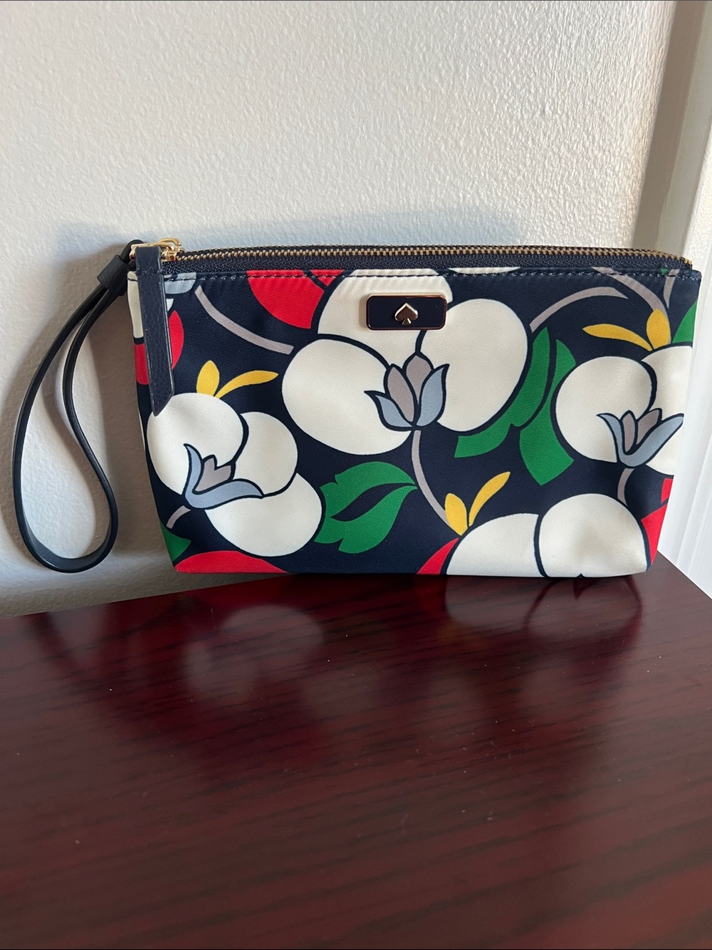 Kate Spade Double Zip Floral Pouch